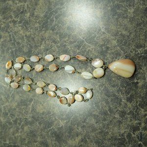 Polished Stone Long Necklace